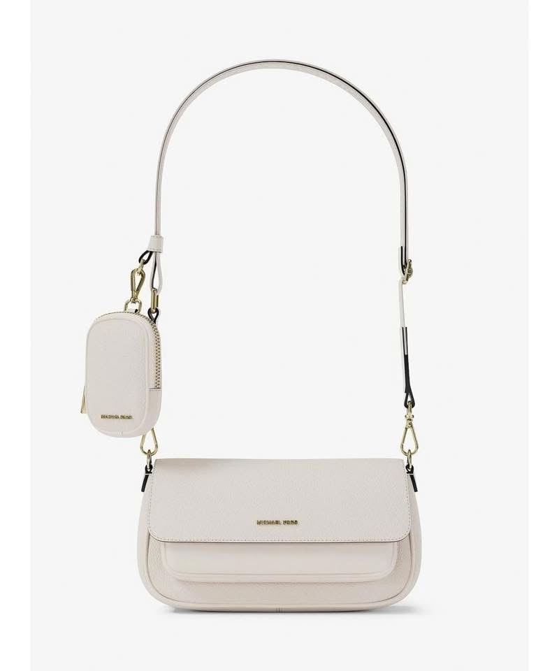 Listonoszka Michael Kors Jet Set Travel Small Crossbody with Pouch Leather Crem - obrazek 5