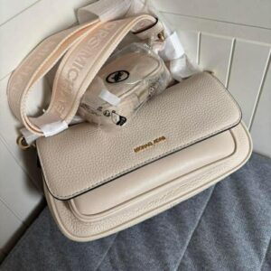 Listonoszka Michael Kors Jet Set Travel Small Crossbody with Pouch Leather Crem