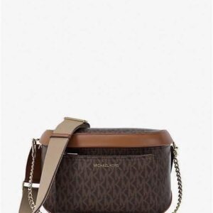 Michael Kors Nerka Slater Medium Embellished Sling Pack brown monogram