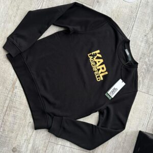 Męska klasyczna bluza z dużym złotym logo Karl Lagerfeld